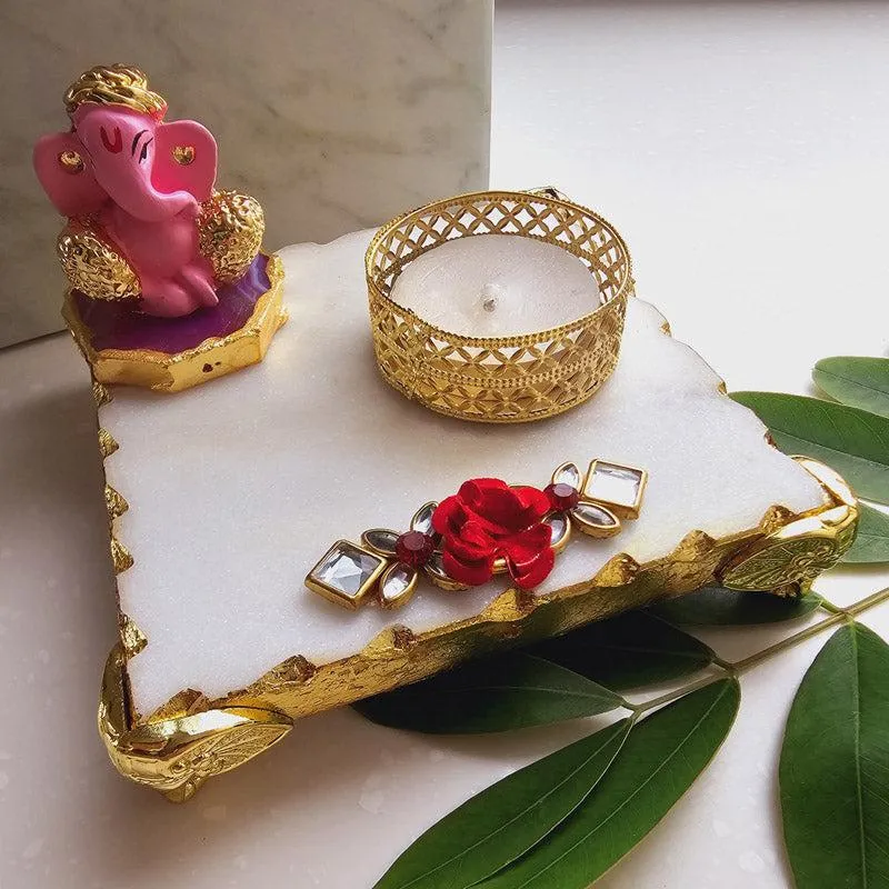 Ganesha Bless Marble Gift Box - Pink media 1