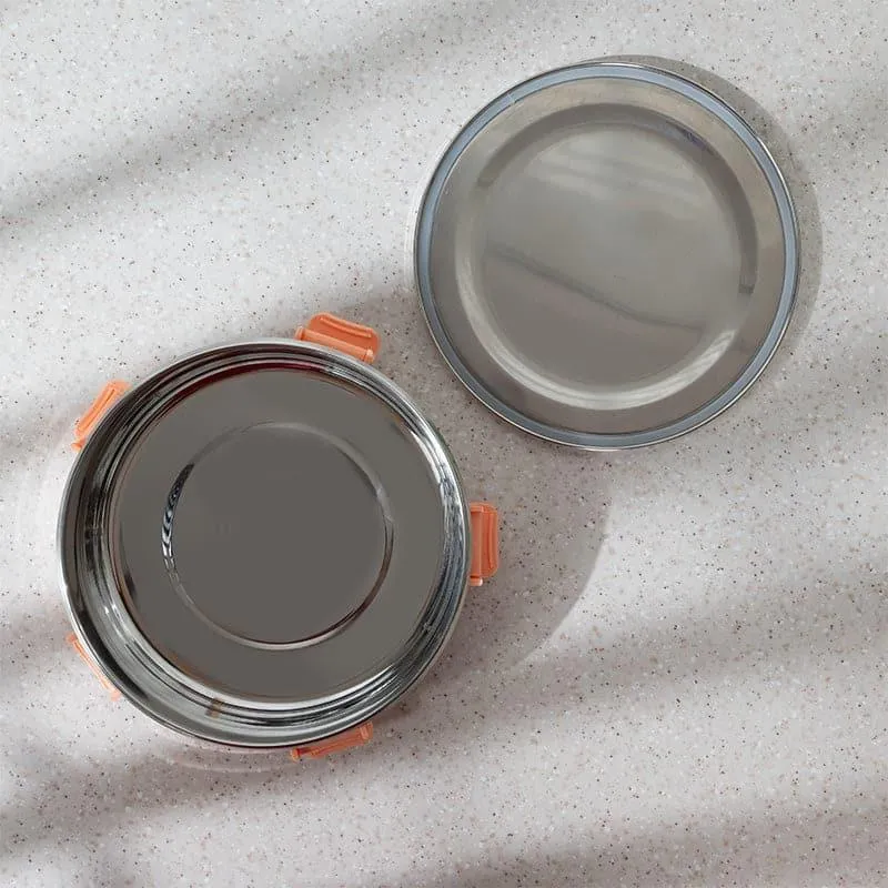 Ivago Steel Airtight Lunch Box (Peach) - 875 mL media 6