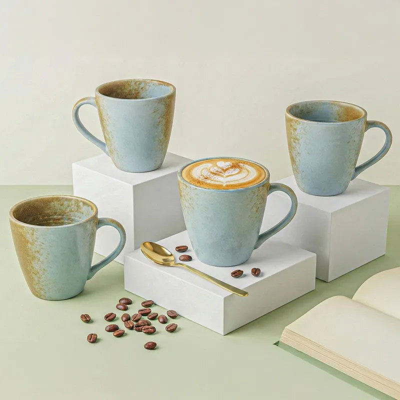 Tivraa Ceramic Coffee Mug (350 mL Each) - Set of Four media 1