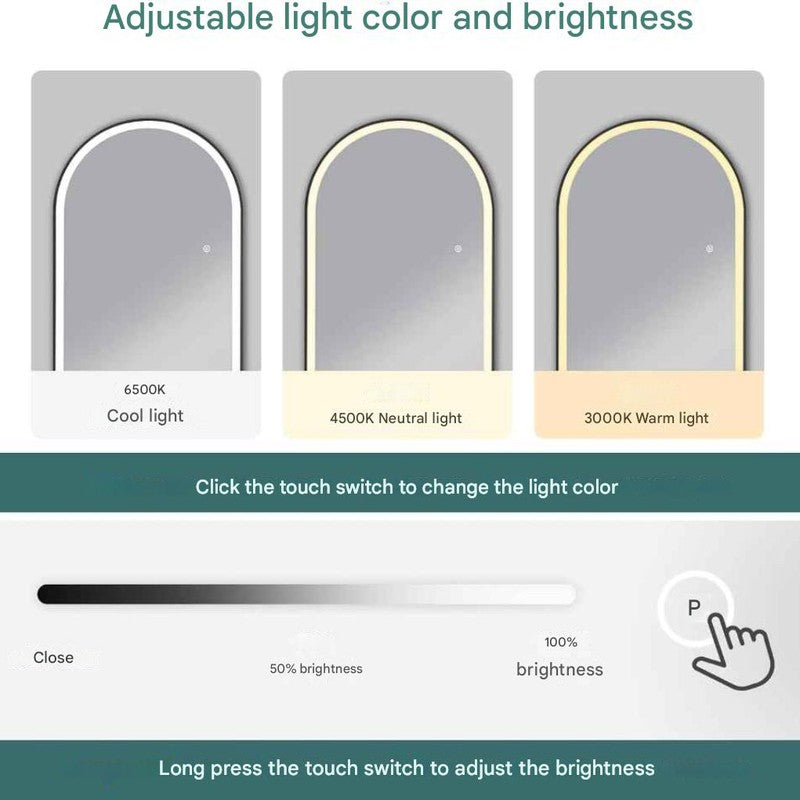 Lumina Arch Floor Mirror - Black media 8