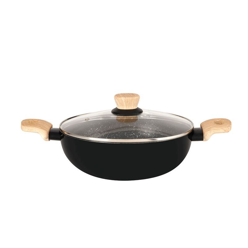 Bergner Non Stick Kadhai With Lid - 2300 mL/8 Inches media 5