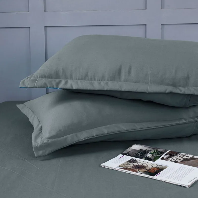 Cloud Drift Microfiber Bedsheet (Dark Grey) - 140 GSM media 7