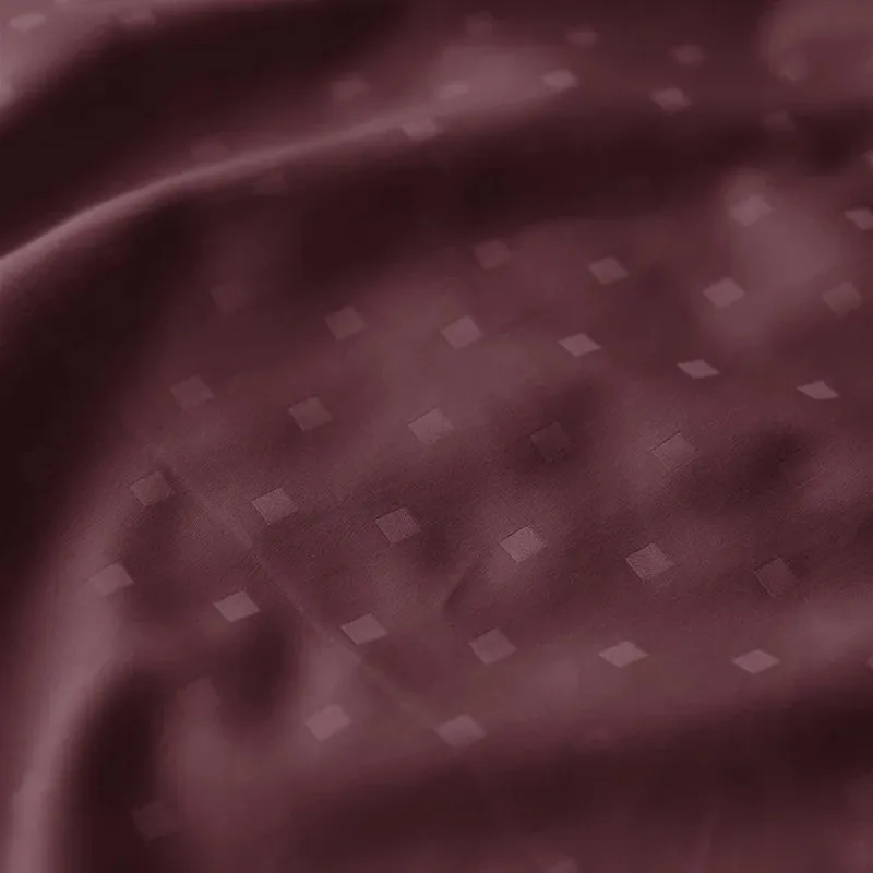 Swiss Dot Fitted Cotton Bedsheet (Merlot) - 500 TC media 6