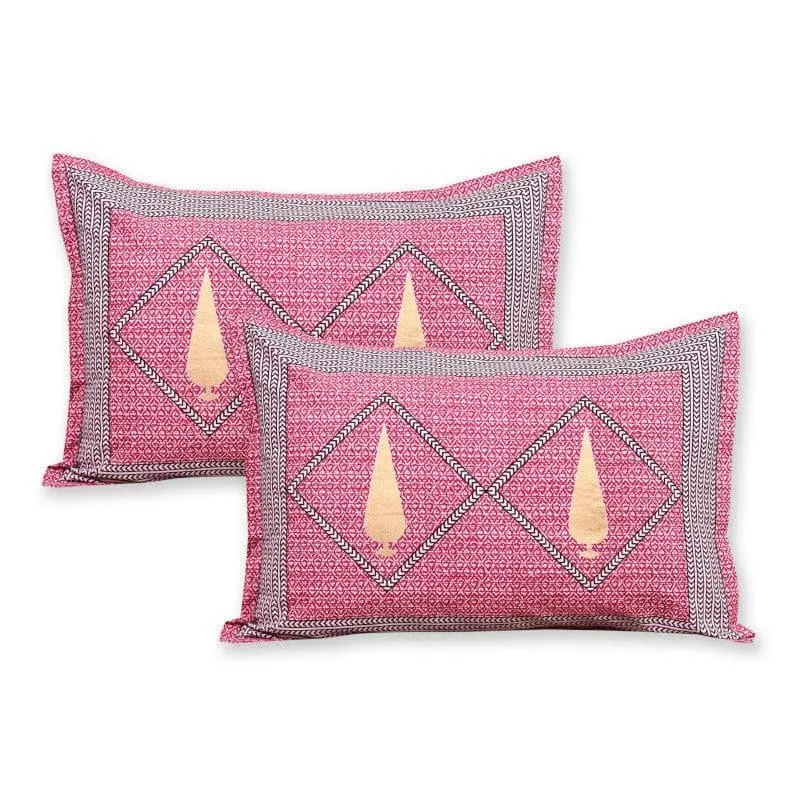Ethnic Chitransh Cotton Bedsheet (Ochre) - 260 TC media 4