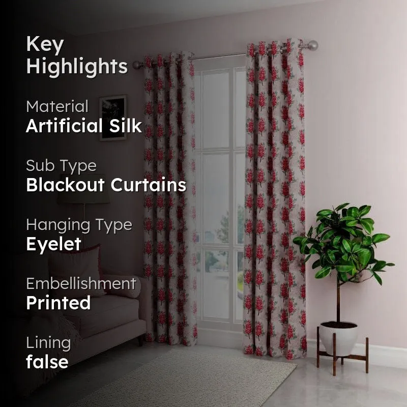 Casmine Floral Curtain - Set Of Two media 2