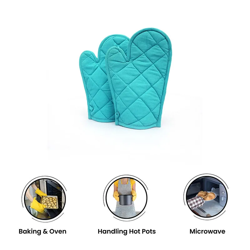 Swayam Garde Kitchen Gloves (Aqua Blue) - Set Of Two media 3