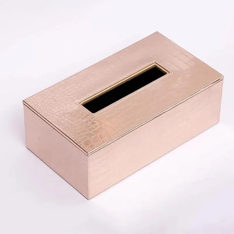 Elvan Faux Leather Tissue Holder - Peach media 8