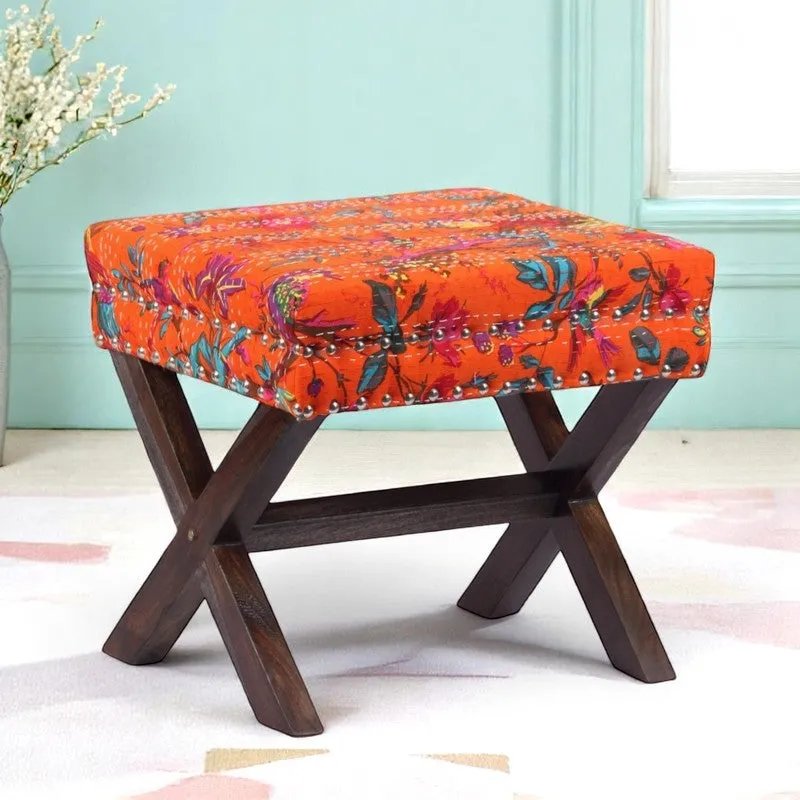 Jirox Sheesham Wooden Bench - Orange media 1
