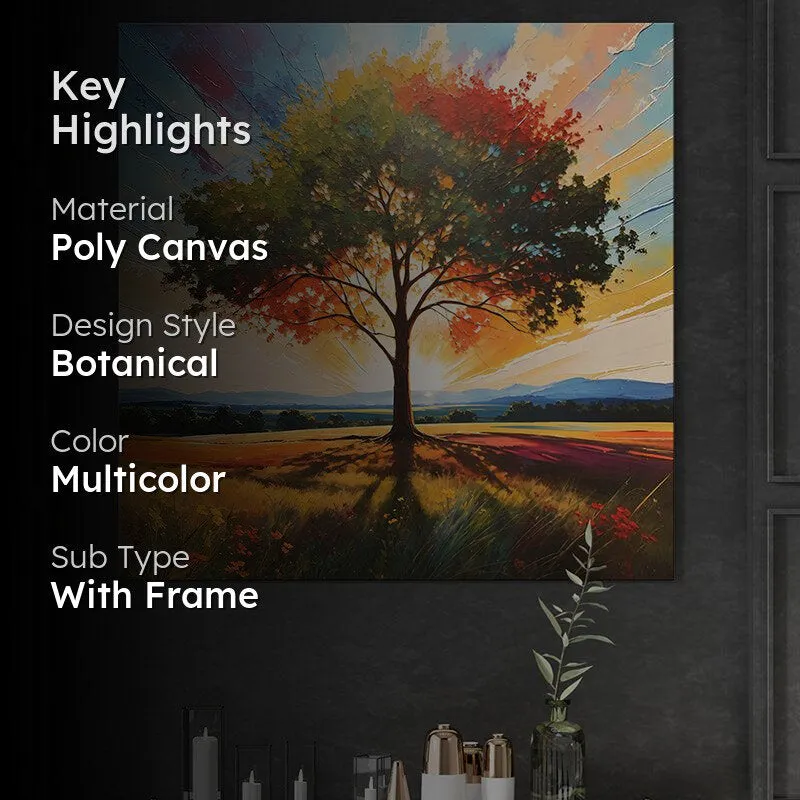 Sunlit Radiant Tree Wall Painting media 2