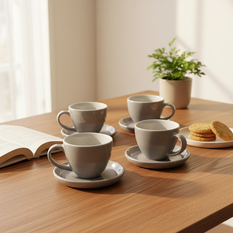 Cozy Charm Cup & Saucer (180 Ml) - Eight Piece Set
