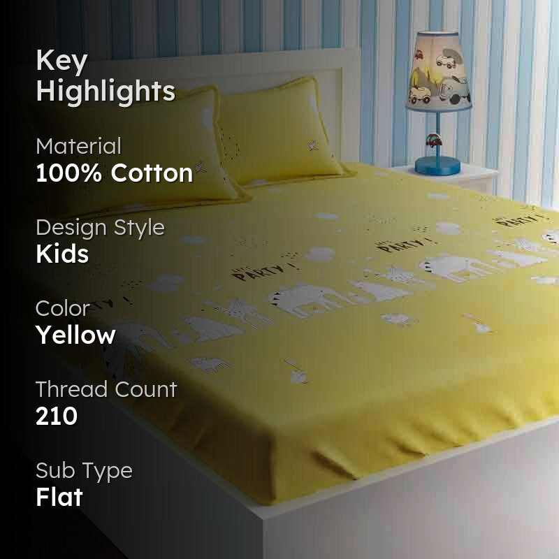 Party Animals Cotton Bedsheet - 210 TC media 2