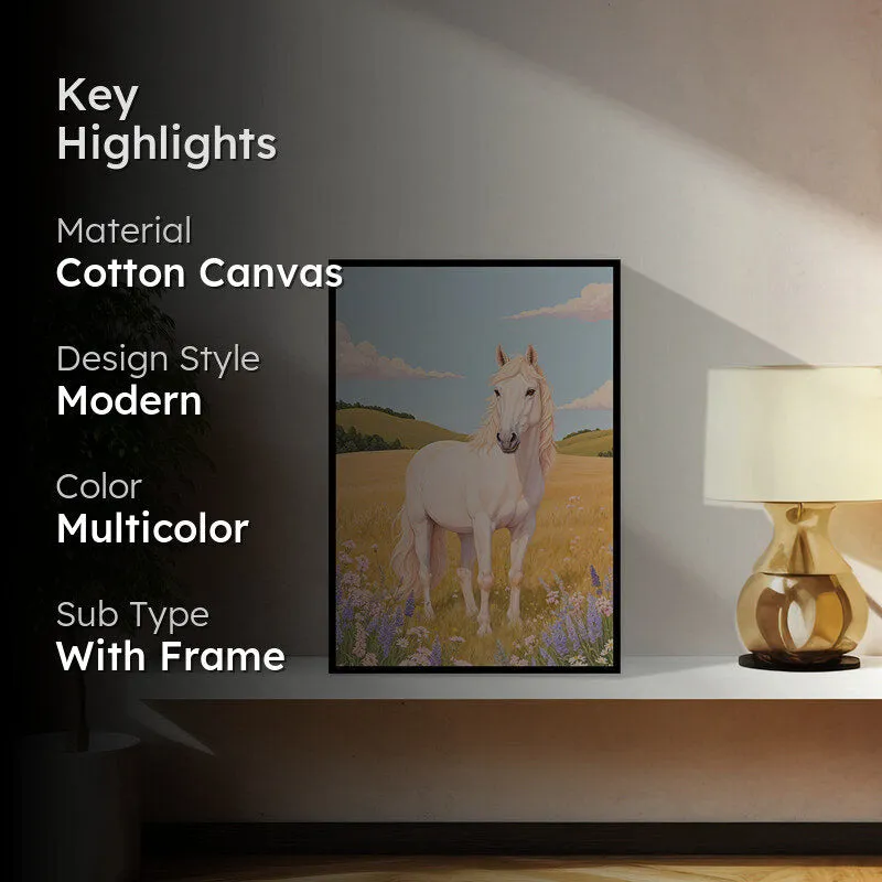 Gazing Horse Wall Art with Black Frame media 2