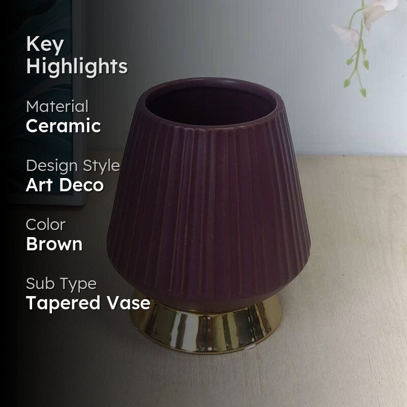 Funky Frill Vase - Brown media 2