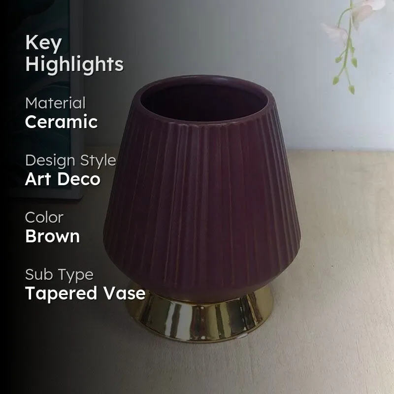 Funky Frill Vase - Brown media 2