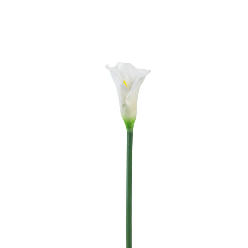 Artificial Realistic Calla Lily Flower Stick (White) - Set Of Five media 3