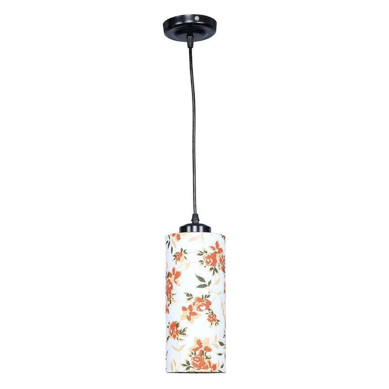 Tangy Tangerine Cotton Ceiling Lamp media 6