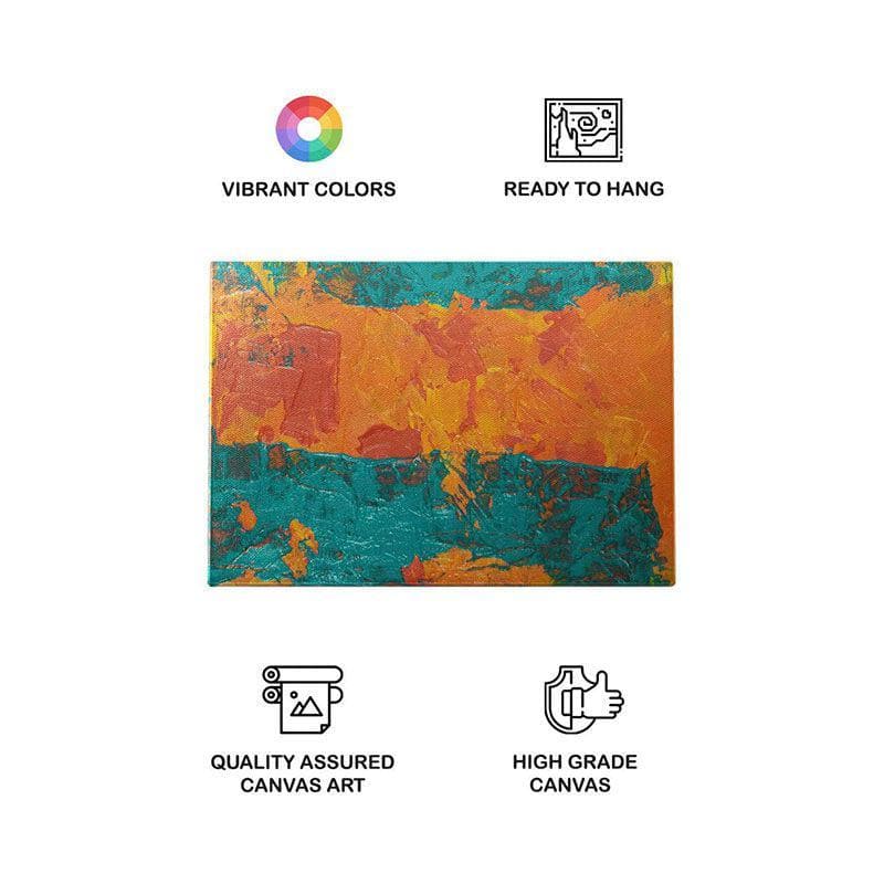 Fire In Blue Abstract Canvas Painting - Gallery Wrap media 3