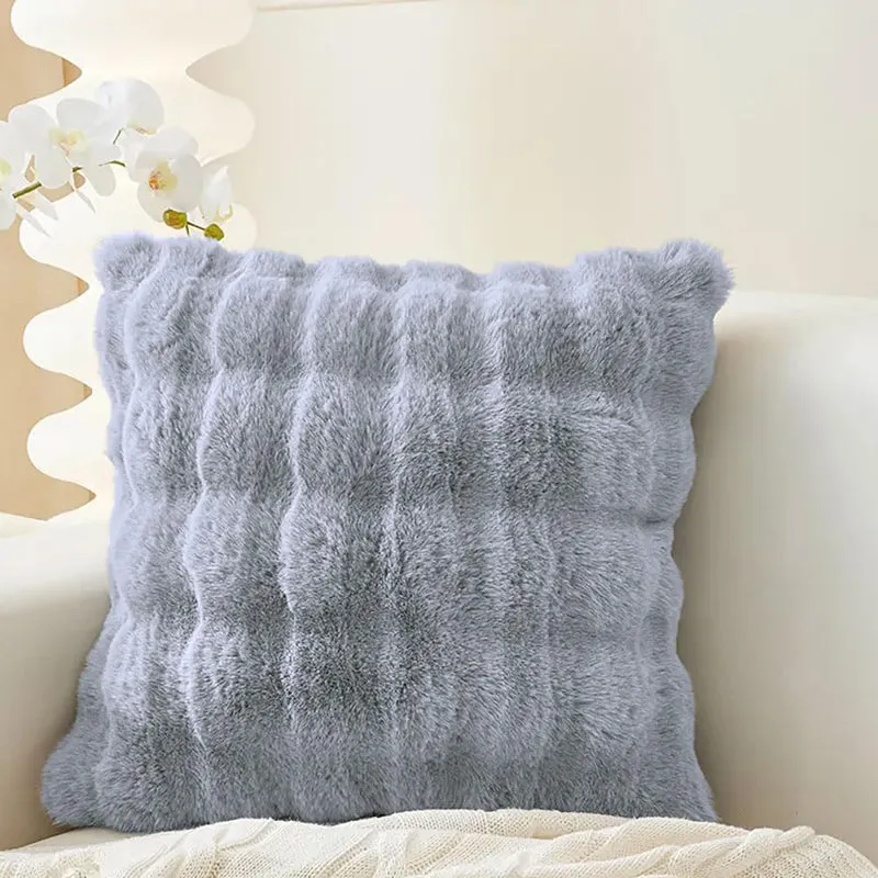 Bubble Luxe Cushion Cover Set (Light Grey) - Set Of Two media 3