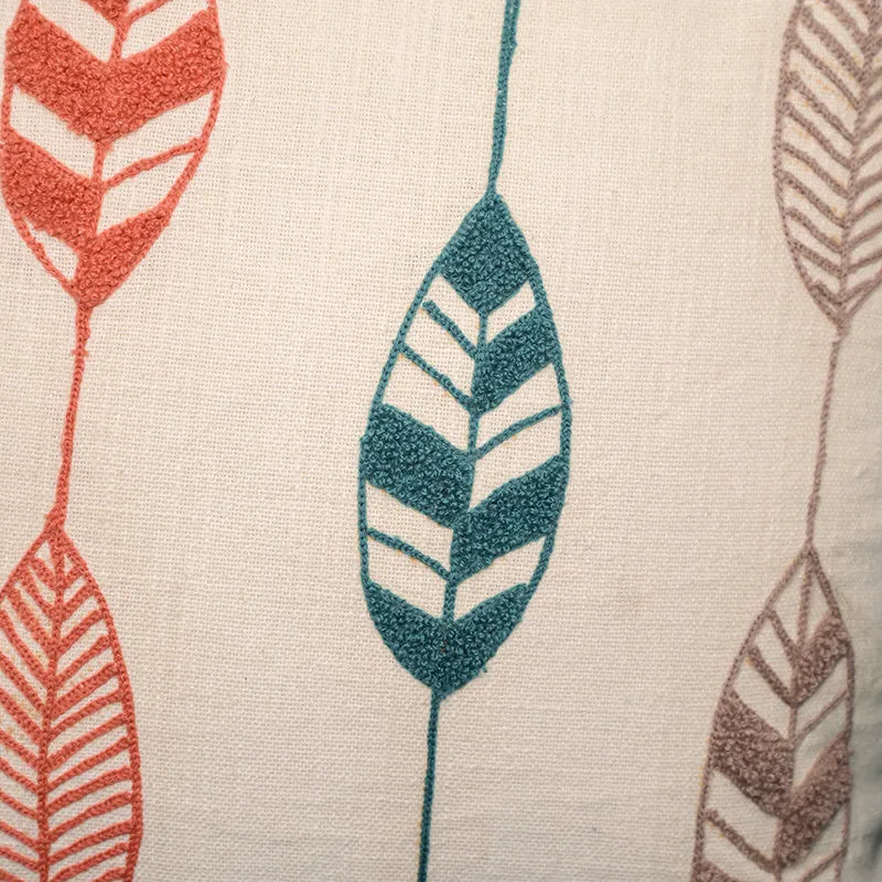 Leafette Embroidered Cushion Cover media 4
