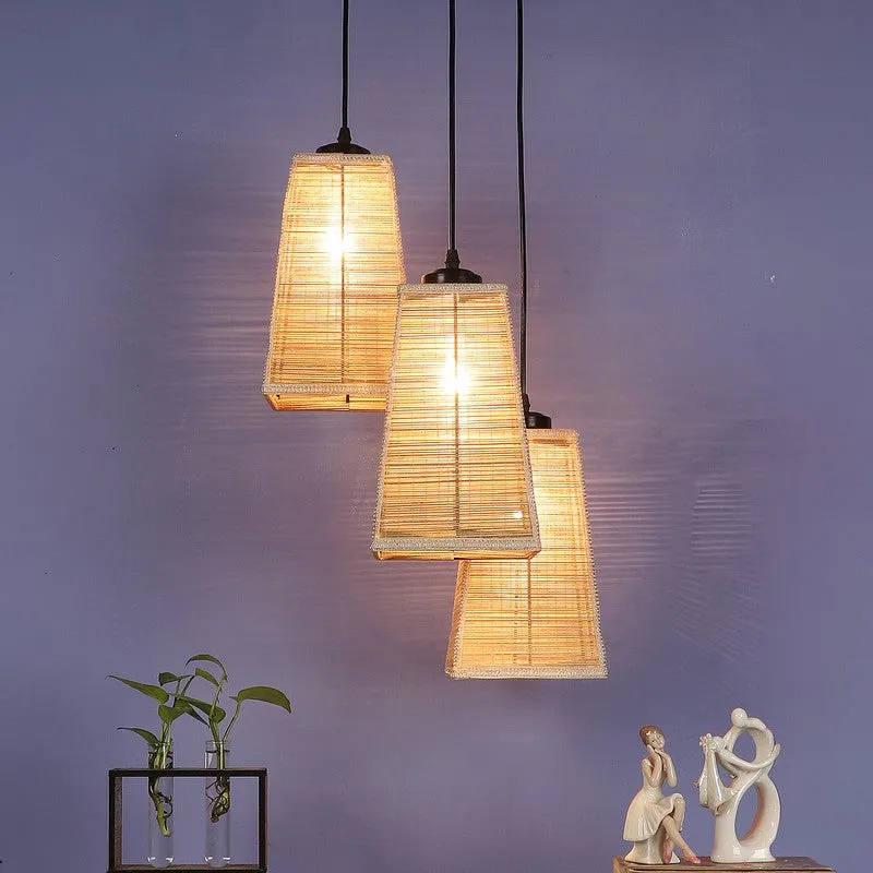 Nightelle Triple Metal Ceiling Lamp - Beige media 2