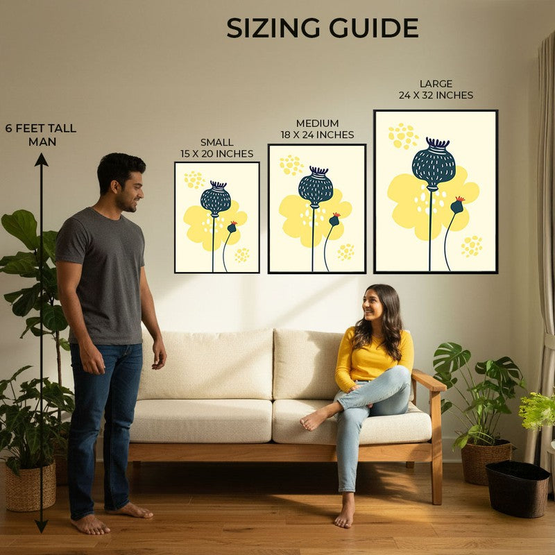 Sunlit Botanic Tranquility Archival Canvas Wall Art - Black Frame media 9