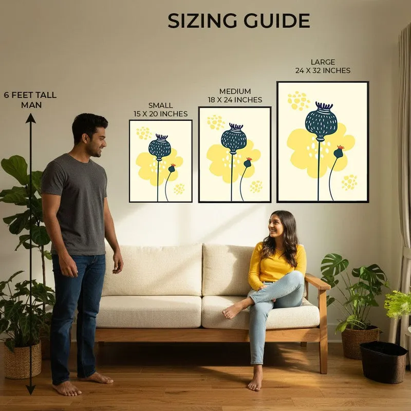 Sunlit Botanic Tranquility Archival Canvas Wall Art - Black Frame media 9
