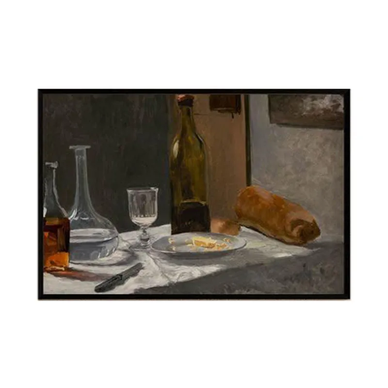 Still Life With Bottle By Claude Monet - Black Frame media 6