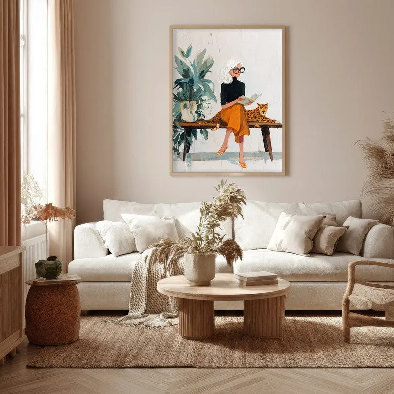 Jungle Journey Canvas Wall Painting - Brown Frame media 5