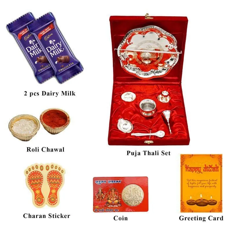 Diwali Pooja Gifting Set- Silver media 3