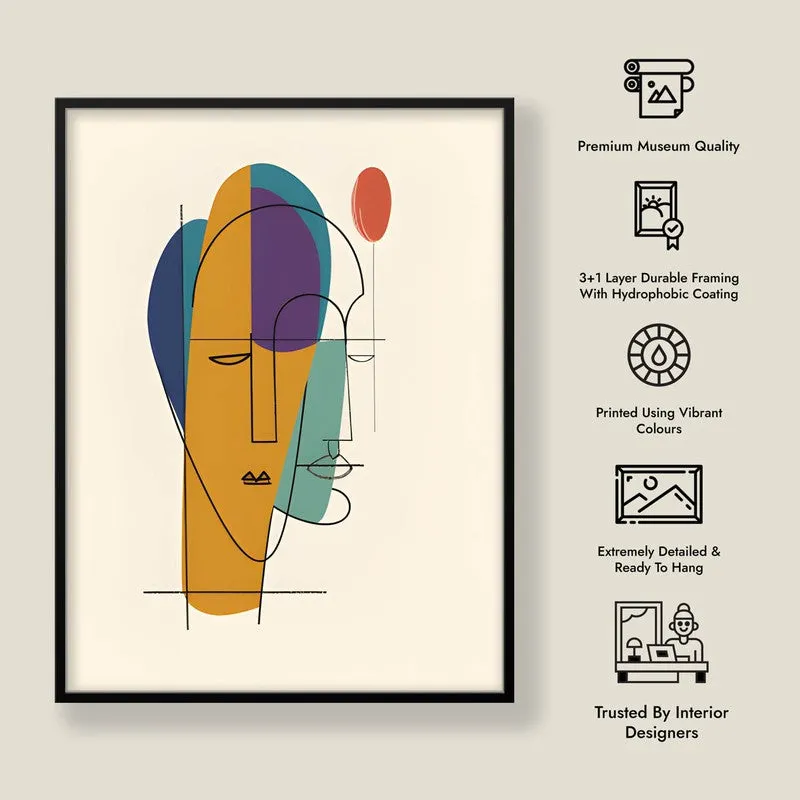 Line Of Thought Framed Canvas Wall Painting media 7