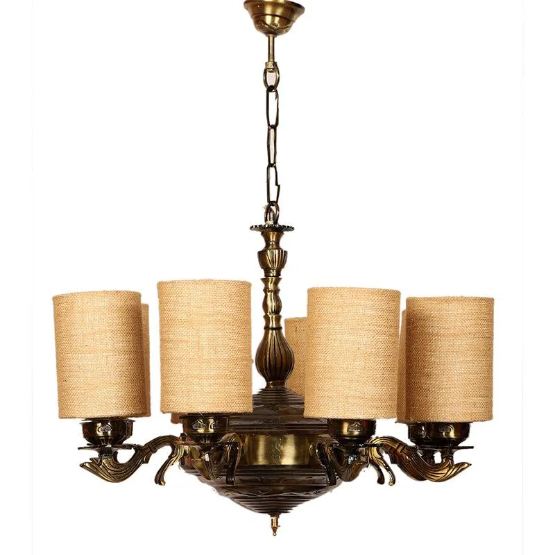 Vilona Cylindrical Ceiling Lamp- Beige media 3