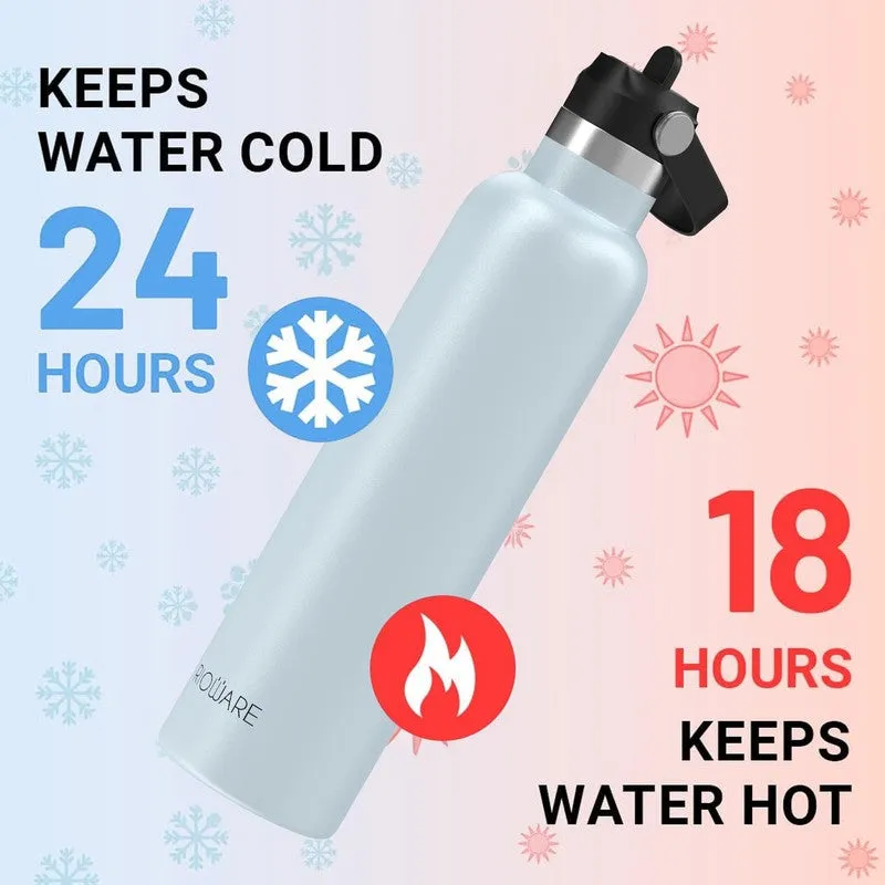 Rioware Flowra Water Bottle (Light Blue & Black) - 1000 ML media 4