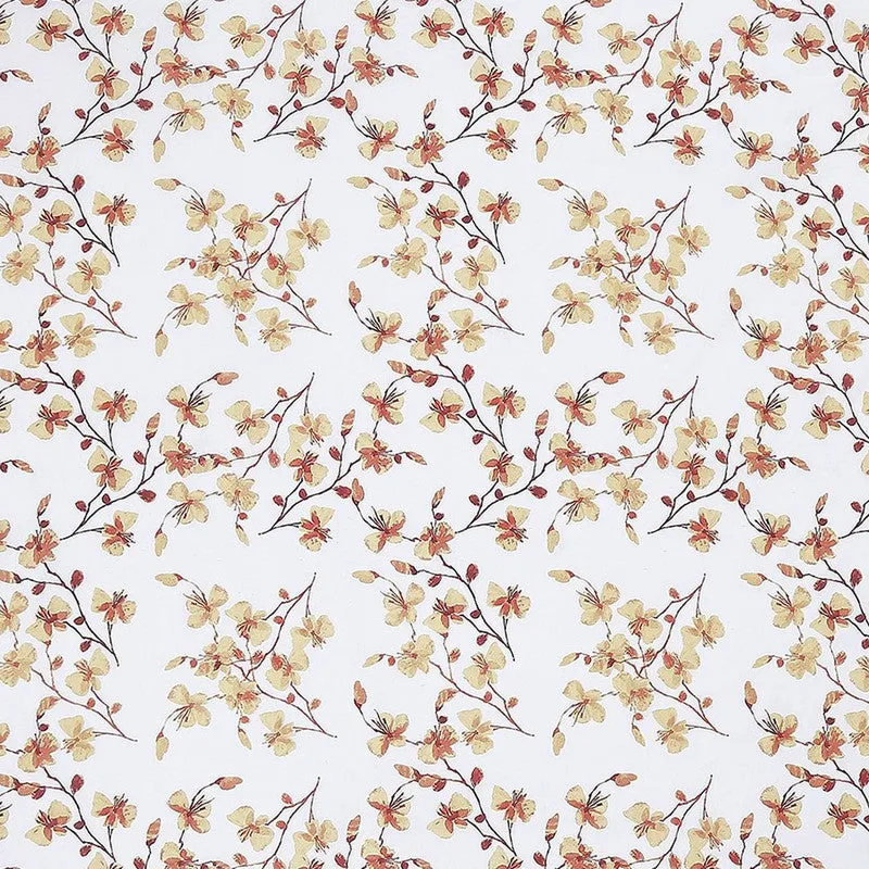 Monte Carlo Floraline Cotton Bedsheet (White,Red) - 104 TC media 7