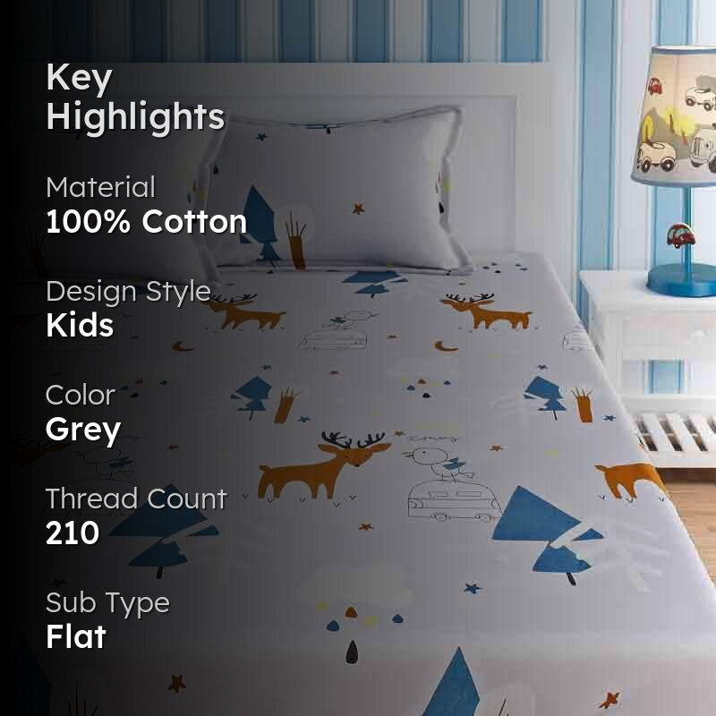The Frosty Days Cotton Bedsheet - 210 TC media 2
