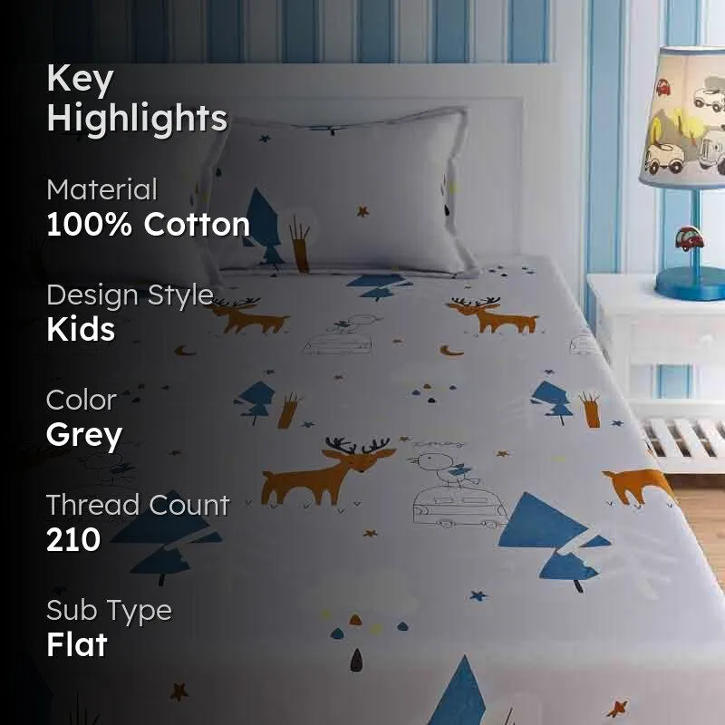 The Frosty Days Cotton Bedsheet - 210 TC media 2