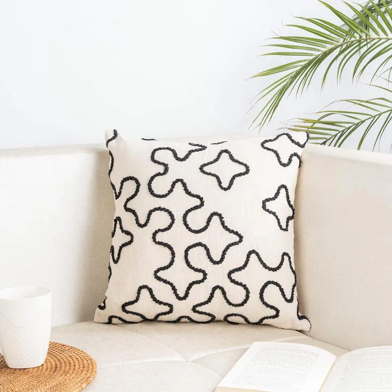 Acheron Embroidered Abstract Cushion Cover - Set Of Two media 4