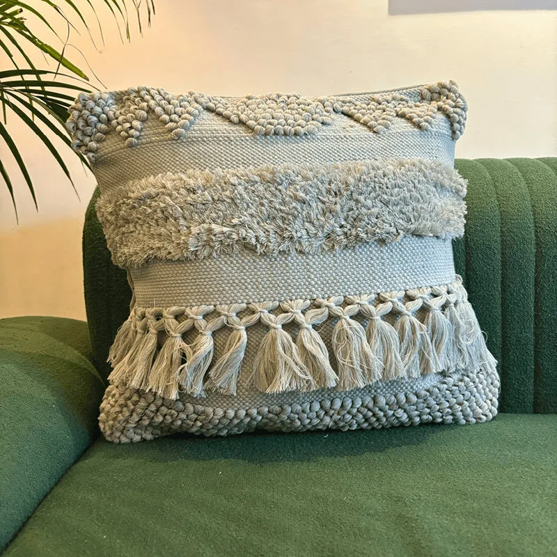 Squish-A-Lot Tufted Cushion Cover - Grey media 1
