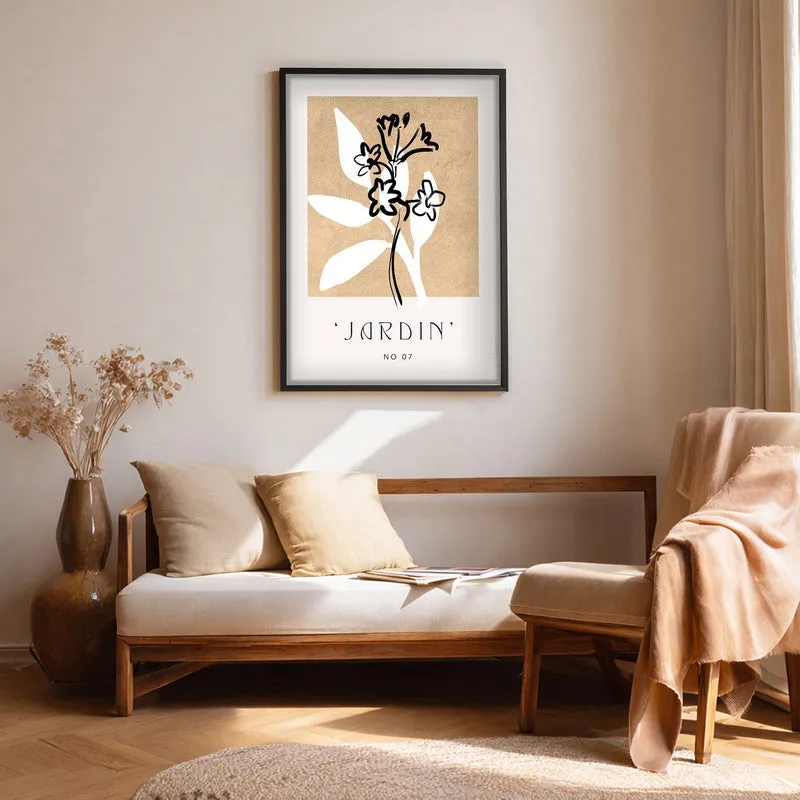 Fleuron Canvas Wall Painting With Black Frame media 1