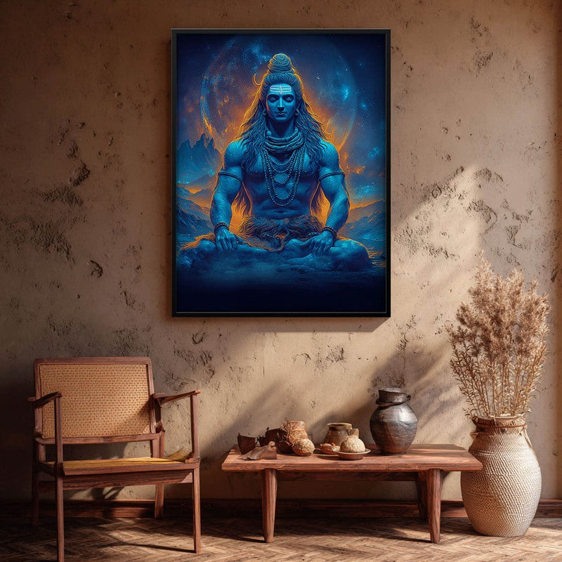 Peaceful Mahadev Meditating I Archival Paper Wall Art