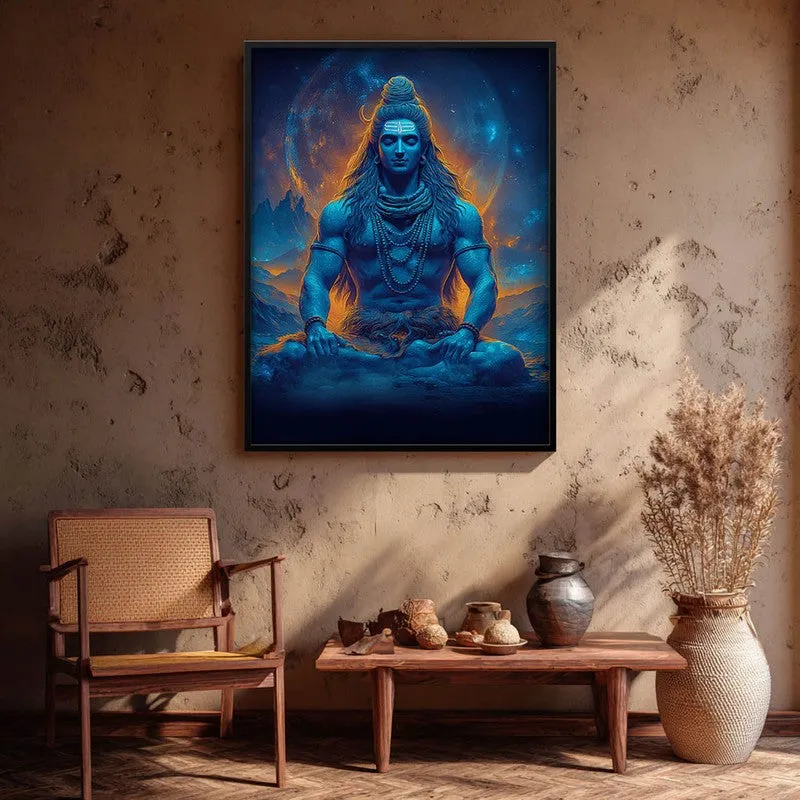 Peaceful Mahadev Meditating I Archival Paper Wall Art media 1