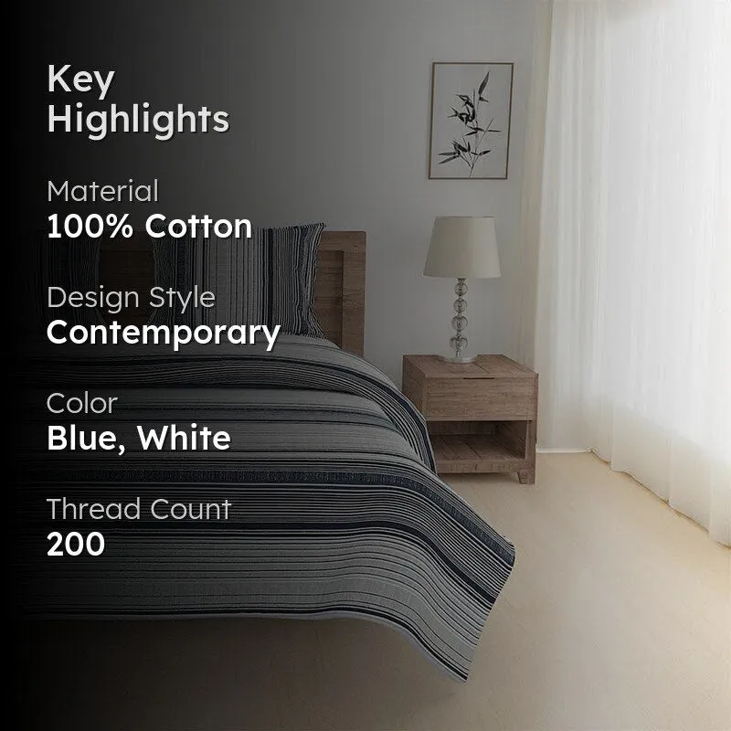 Swayam Virika Striped Bedding Set media 2