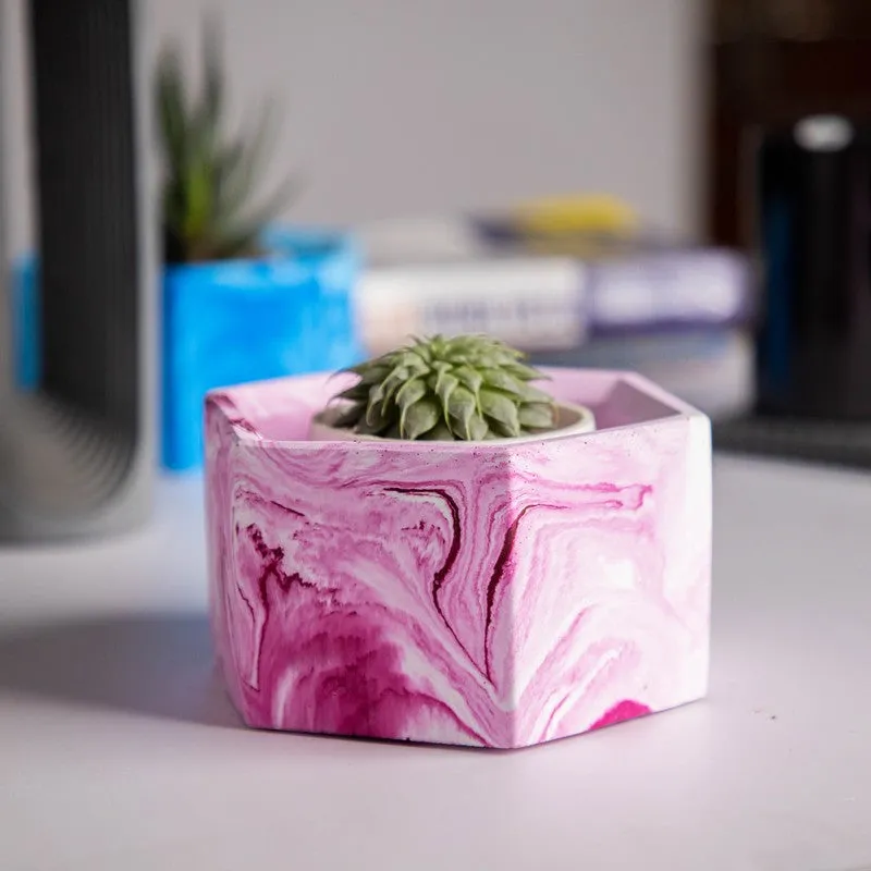 Mixona Concrete Planter - Pink media 2