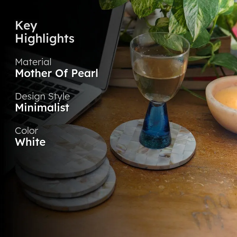 Casper Mother Of Pearl Coaster - Set Of Four media 2