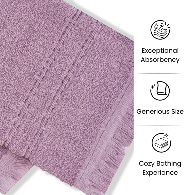 Micro Cotton LuxeDry Soothe Face Towel (Purple) - Set Of Four media 7