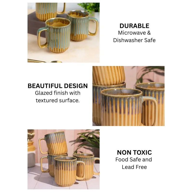 Cerava Ceramic Coffee Mug (300 mL Each) - Set of Four media 3