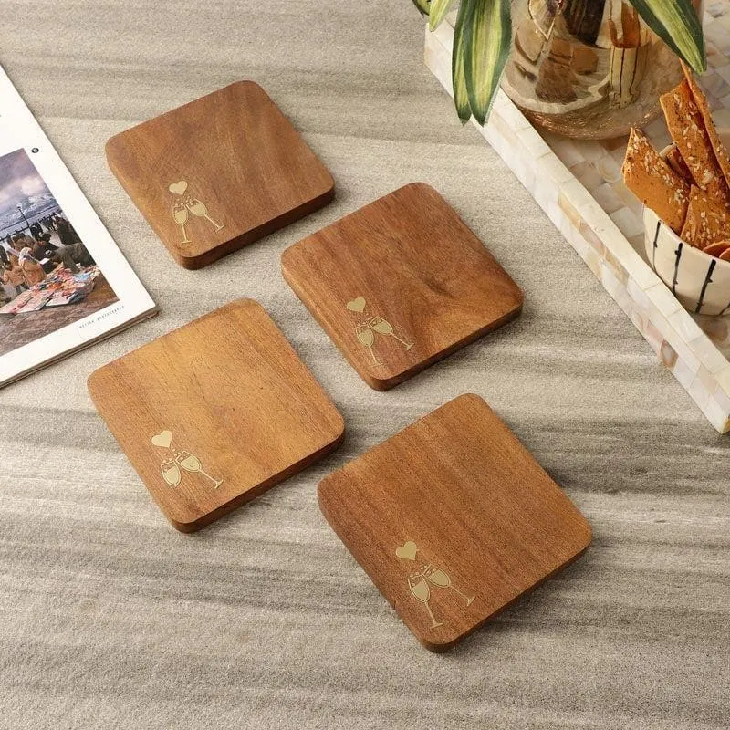 Refreshment Wooden Coaster - Set Of Four media 3