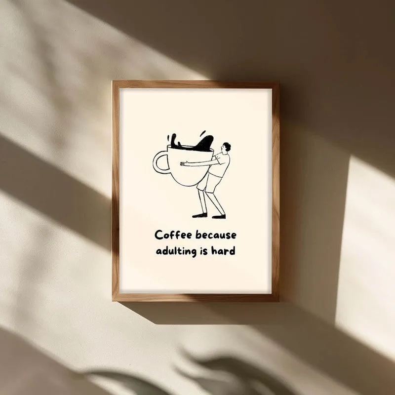 Bold Brew Archival Canvas Wall Art - Brown media 3