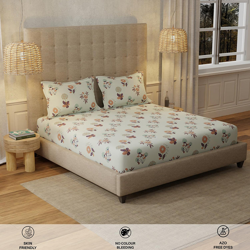 Urban Space Radiance Grey Cotton Bedsheet - 200 TC media 5