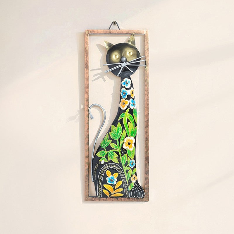Meow Bloom Handpainted Metal Wall Accent media 7