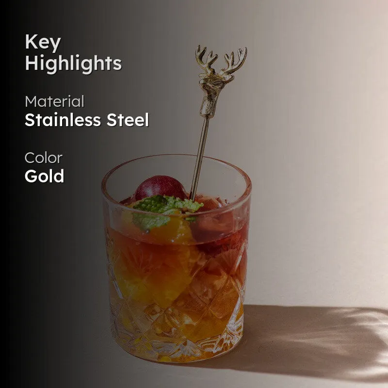 Posh Pin Stainless Steel Cocktail Pick - Gold media 2